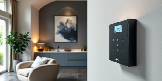 Moderne Ajax Systems alarmsysteem in huisomgeving.