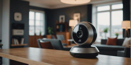Ajax alarm system device in a stylish home, highlighting its modern design and advanced security features.