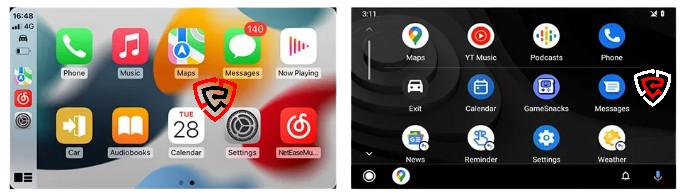 CarPlay beeldscherm 7-inch Draadloze Multimedia Videospeler Touchscreen en Achteruitrijcamera als optie