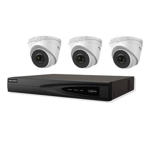 Hikvision camera set | NVP en IP met Poe 3 maal Beveiligingcamera set