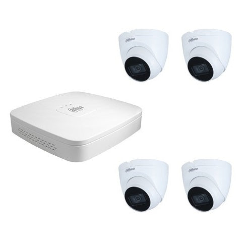 Dahua camera set | NVP en IP met Poe 4 maal Beveiligingcamera set