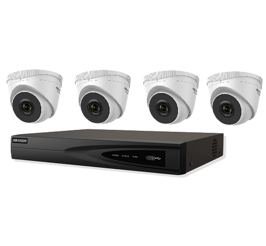 Hikvision camera set | NVP en IP met Poe 4 maal Beveiligingcamera set